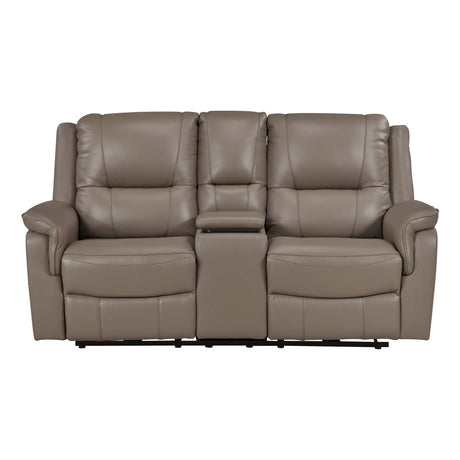 Haven Russet Power Double Reclining Sofa & Loveseat by Homelegance at Eve Furniture
