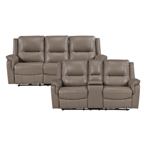 Haven Russet Power Double Reclining Sofa & Loveseat by Homelegance at Eve Furniture