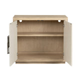 Haven Tan/Cream Two-Door Cabinet by Crestview at Eve Furniture