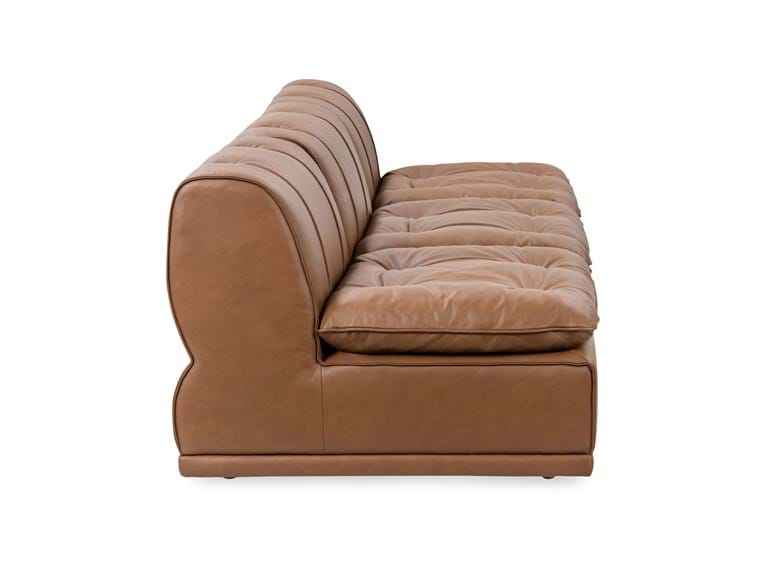 Haven Toffee Brown Leather 3 Piece Modular Sofa by Classic Home at Eve Furniture