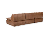 Haven Toffee Brown Leather 3 Piece Modular Sofa by Classic Home at Eve Furniture
