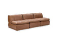 Haven Toffee Brown Leather 3 Piece Modular Sofa by Classic Home at Eve Furniture
