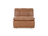 Haven Toffee Brown Leather Armless Chair by Classic Home at Eve Furniture