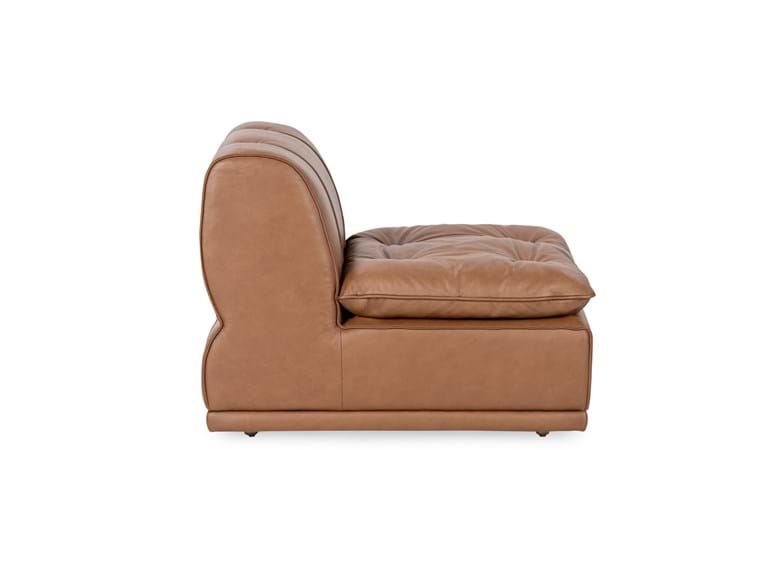 Haven Toffee Brown Leather Armless Chair by Classic Home at Eve Furniture
