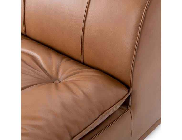 Haven Toffee Brown Leather Armless Chair by Classic Home at Eve Furniture