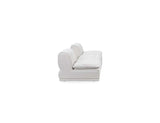Haven White Leather 3 Piece Modular Sofa w/ Ottoman by Classic Home at Eve Furniture