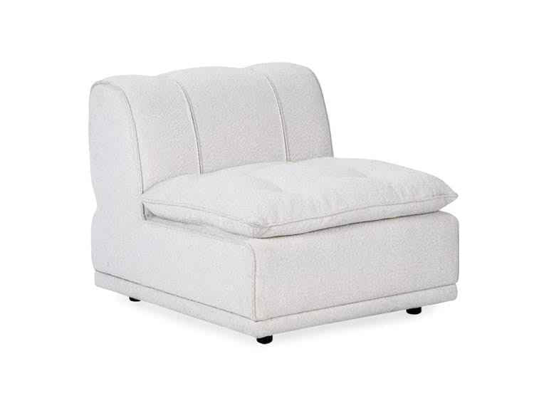 Haven White Upholstered Armless Chair by Classic Home at Eve Furniture