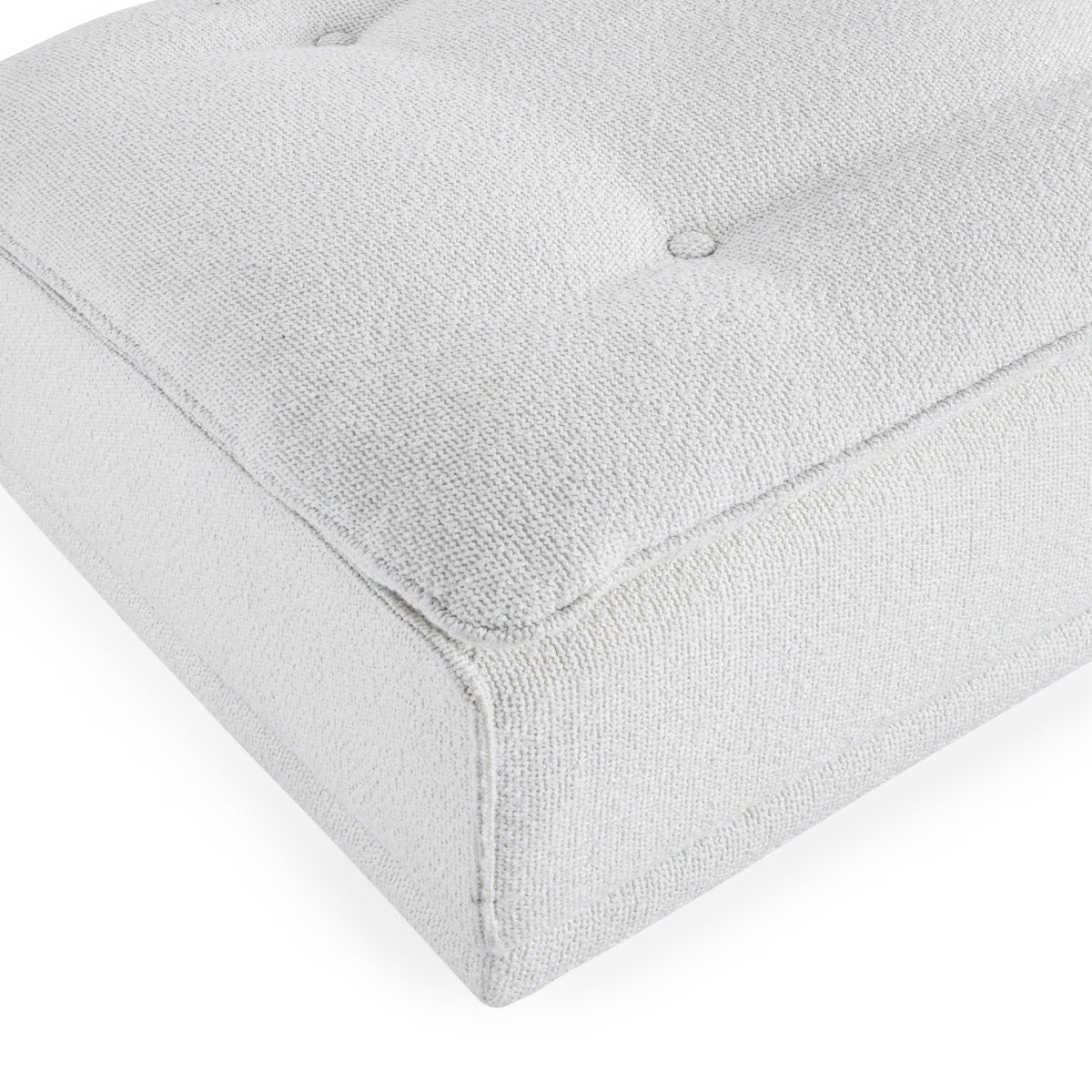 Haven White Upholstered Ottoman by Classic Home at Eve Furniture