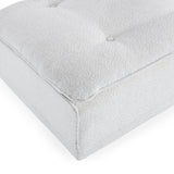 Haven White Upholstered Ottoman by Classic Home at Eve Furniture