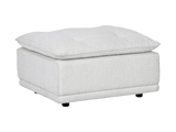 Haven White Upholstered Ottoman by Classic Home at Eve Furniture