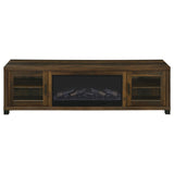 Havering Dark Pine 71-inch TV Stand Fireplace Media Console by Coaster at Eve Furniture