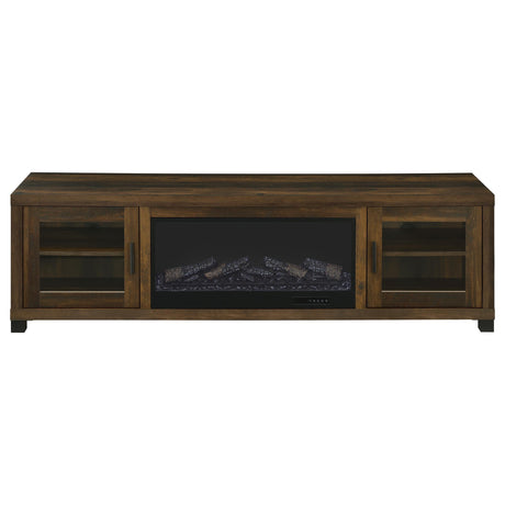 Havering Dark Pine 71-inch TV Stand Fireplace Media Console by Coaster at Eve Furniture