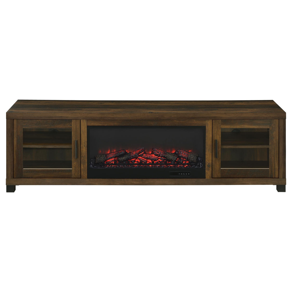 Havering Dark Pine 71-inch TV Stand Fireplace Media Console by Coaster at Eve Furniture