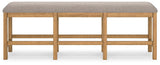 Havonplane Brown 72" Counter Height Dining Bench by Ashley at Eve Furniture