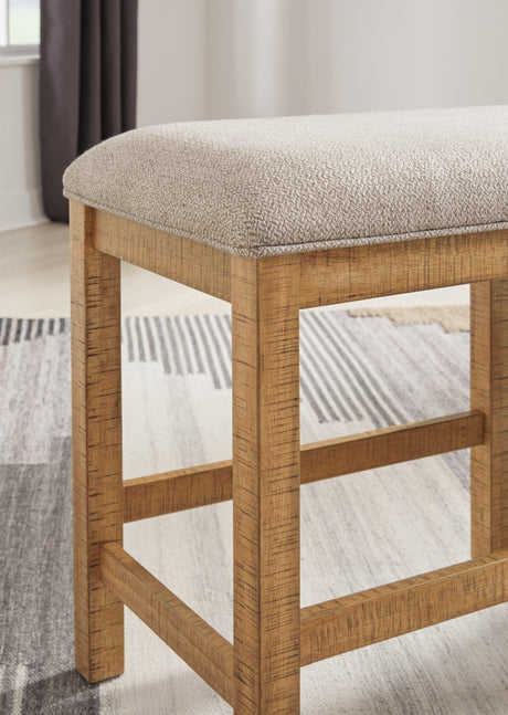 Havonplane Brown 72" Counter Height Dining Bench by Ashley at Eve Furniture