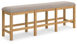 Havonplane Brown 72" Counter Height Dining Bench by Ashley at Eve Furniture