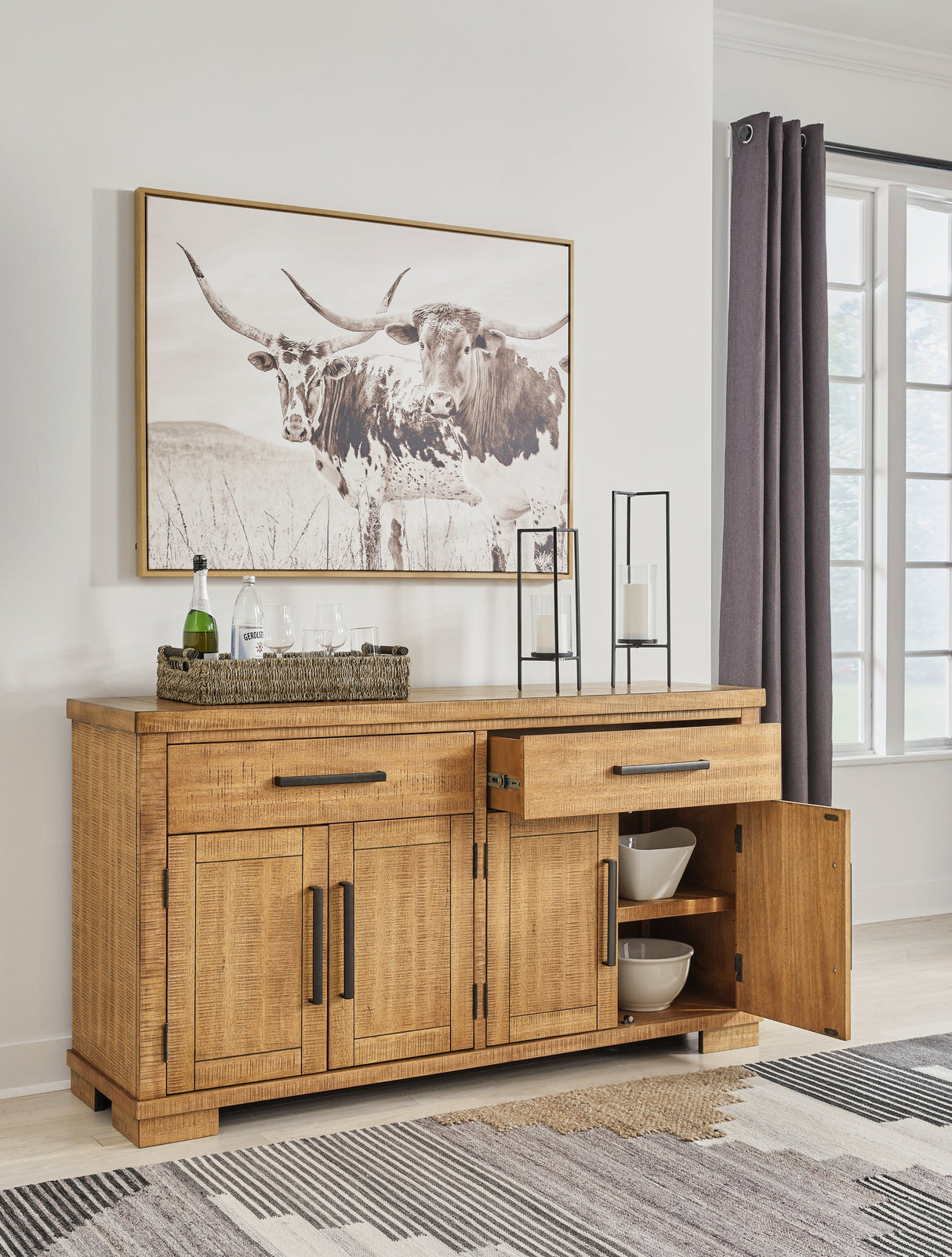 Havonplane Brown Dining Server by Ashley at Eve Furniture