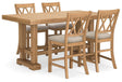 Havonplane Counter Height Dining Table and 4 Barstools in Brown by Ashley at Eve Furniture