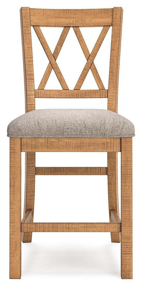 Havonplane Counter Height Dining Table and 4 Barstools in Brown by Ashley at Eve Furniture