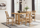 Havonplane Counter Height Dining Table and 4 Barstools in Brown by Ashley at Eve Furniture