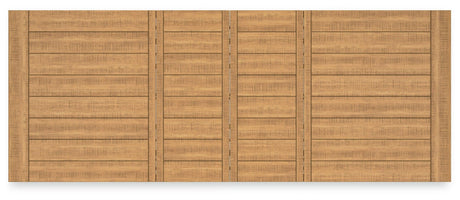 Havonplane Light Brown Pine Counter Height Dining Table and 6 Barstools by Ashley at Eve Furniture