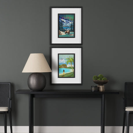 Hawaii Go USA (M) by Mercana Studio a Framed Art Print Matted under Glass by Mercana at Eve Furniture