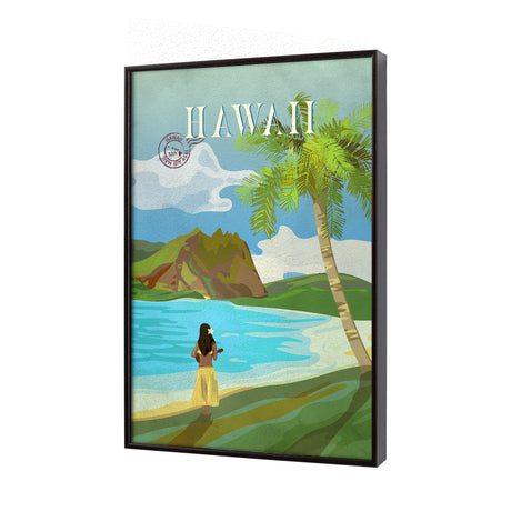 Hawaii Go USA (SM) by Mercana Studio a Hand Embellished Decograph Framed Art Print by Mercana at Eve Furniture