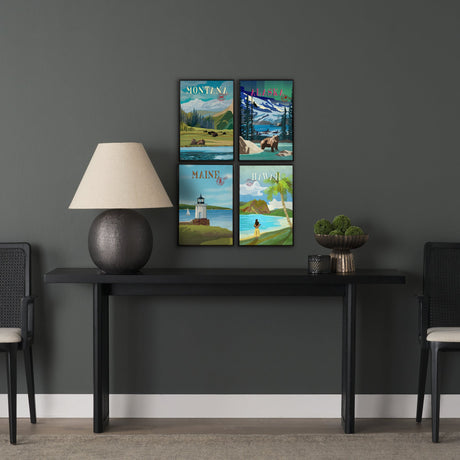 Hawaii Go USA (SM) by Mercana Studio a Hand Embellished Decograph Framed Art Print by Mercana at Eve Furniture