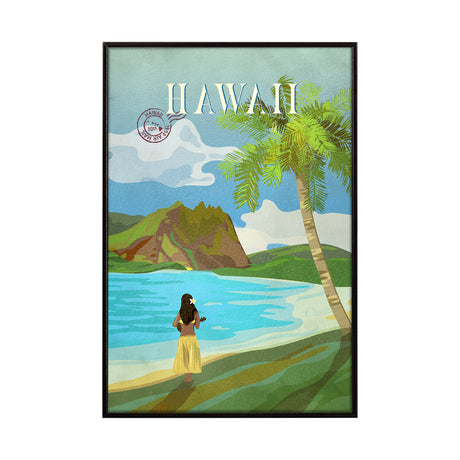 Hawaii Go USA (SM) by Mercana Studio a Hand Embellished Decograph Framed Art Print by Mercana at Eve Furniture
