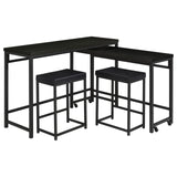 Hawes Black 4-Piece Multipurpose Counter Height Table Set