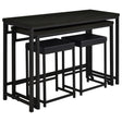 Hawes Black 4-Piece Multipurpose Counter Height Table Set by Coaster at Eve Furniture