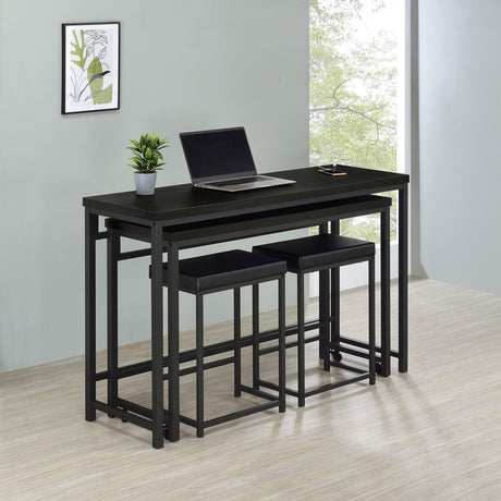 Hawes Black 4-Piece Multipurpose Counter Height Table Set by Coaster at Eve Furniture