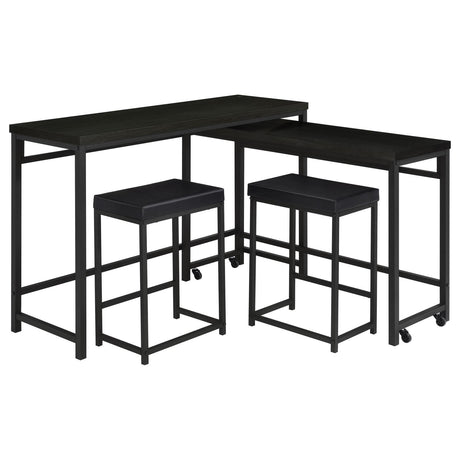 Hawes Black 4-Piece Multipurpose Counter Height Table Set by Coaster at Eve Furniture