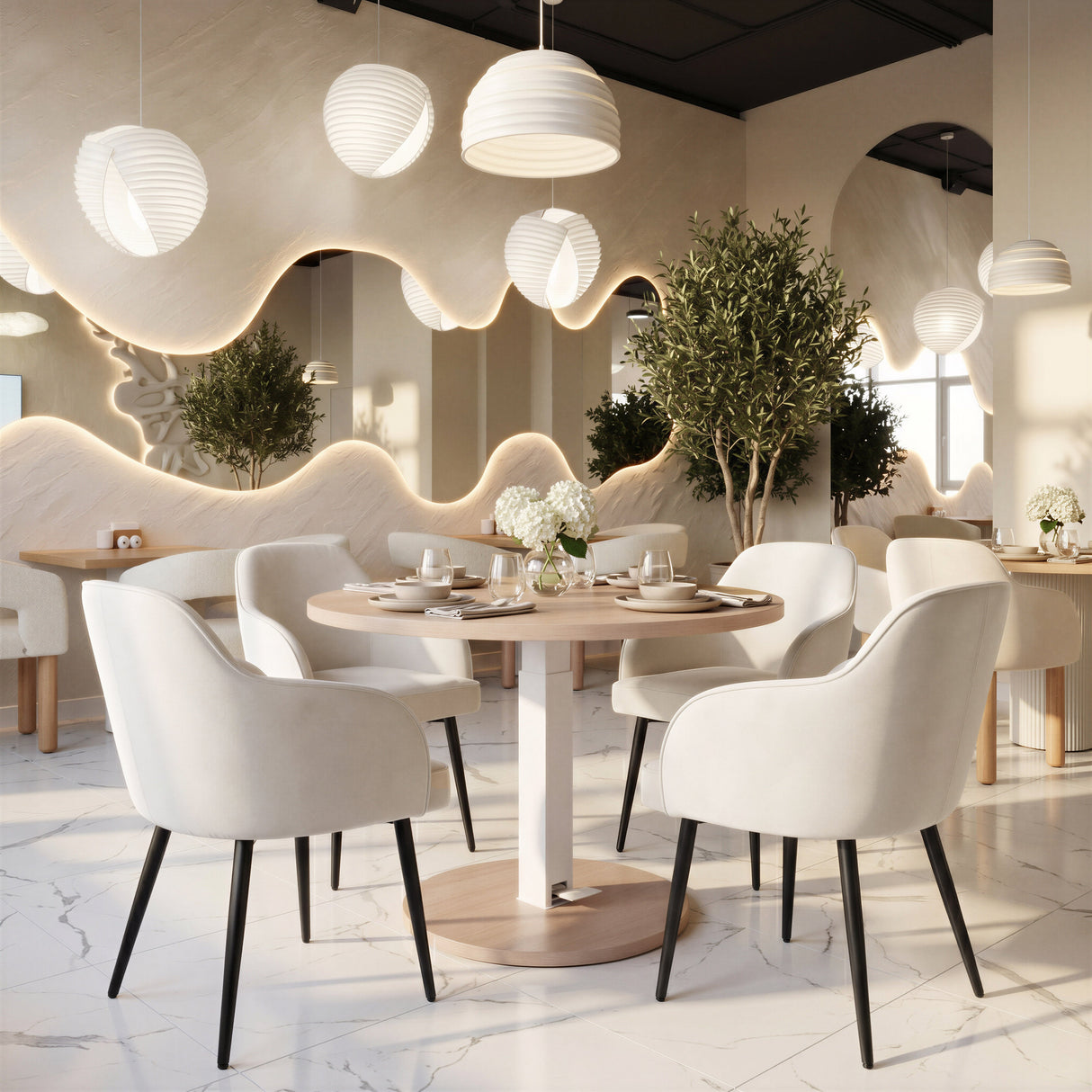 Hawley Natural Adjustable Dining Table by Zuomod at Eve Furniture