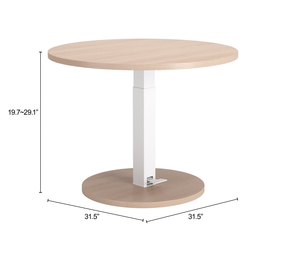 Hawley Natural Adjustable Dining Table by Zuomod at Eve Furniture