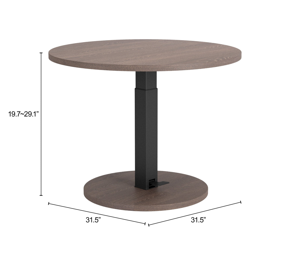 Hawley Walnut Adjustable Dining Table by Zuomod at Eve Furniture
