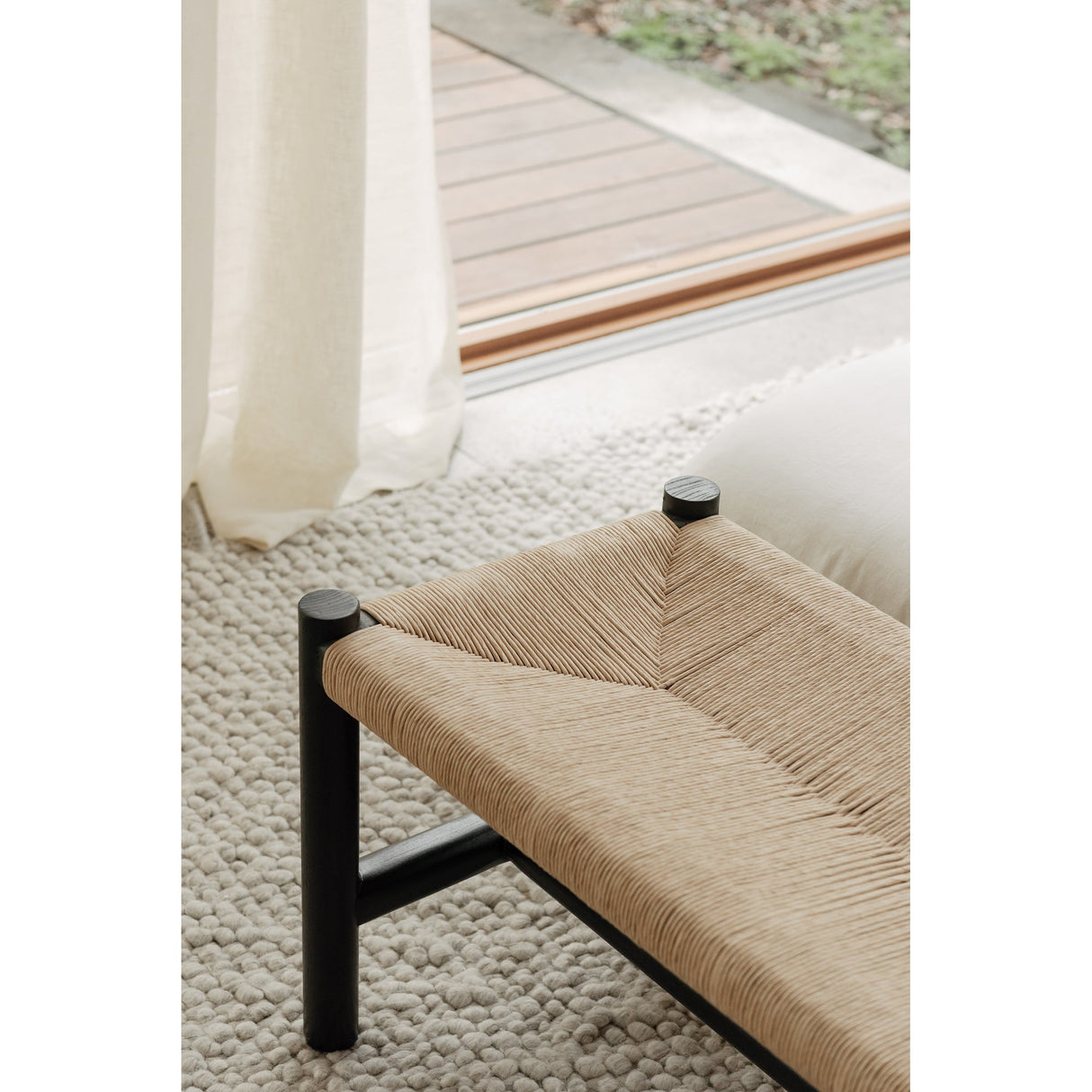 Hawthorn Black Large Bench by Moe's Home at Eve Furniture