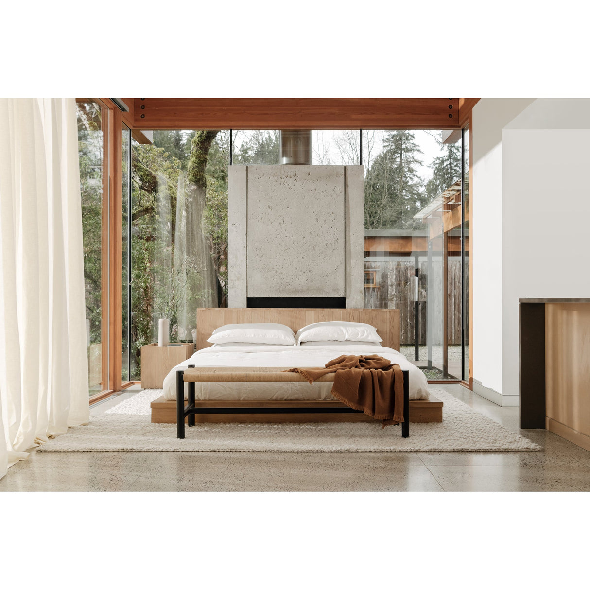 Hawthorn Black Small Bench by Moe's Home at Eve Furniture