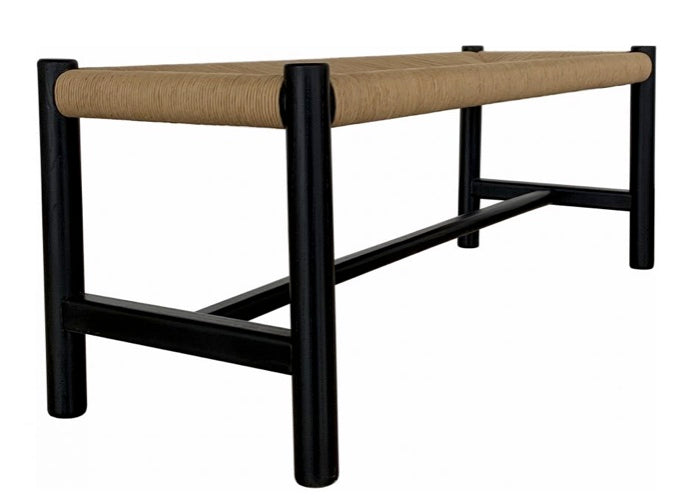 Hawthorn Large Bench Black by Moe's Home at Eve Furniture