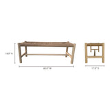 Hawthorn Natural Large Bench by Moe's Home at Eve Furniture