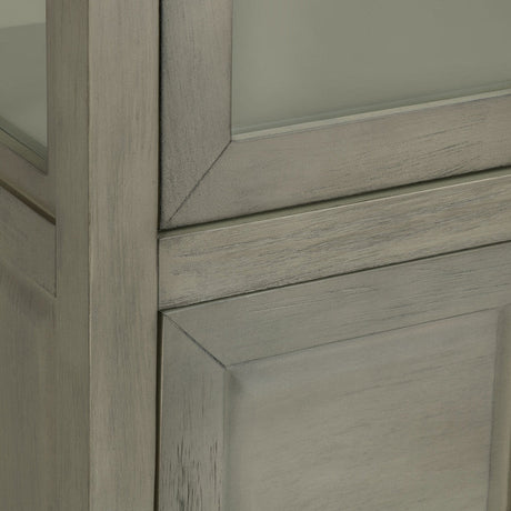 Hawthorne Estate Gray Curio Cabinet by Crestview at Eve Furniture