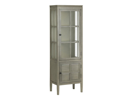 Hawthorne Estate Gray Curio Cabinet by Crestview at Eve Furniture