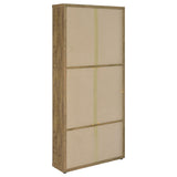 Hawthorne Mango 4-Shelf Glass Door Tall Cabinet with Drawers by Coaster at Eve Furniture