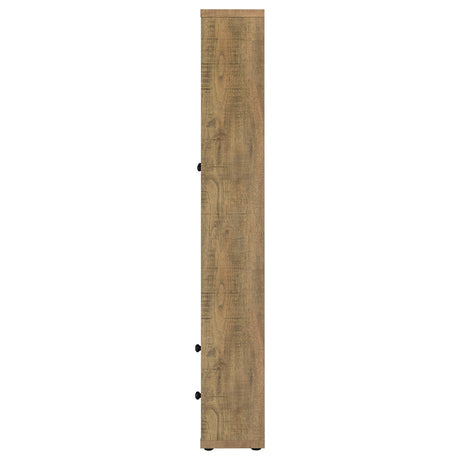 Hawthorne Mango 4-Shelf Glass Door Tall Cabinet with Drawers by Coaster at Eve Furniture
