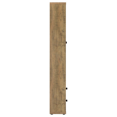 Hawthorne Mango 4-Shelf Glass Door Tall Cabinet with Drawers by Coaster at Eve Furniture