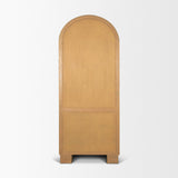 Hawthorne Solid Oak Wood w/ Glass Curio Cabinet by Mercana at Eve Furniture
