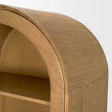 Hawthorne Solid Oak Wood w/ Glass Curio Cabinet by Mercana at Eve Furniture