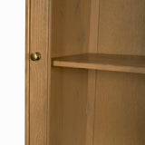 Hawthorne Solid Oak Wood w/ Glass Curio Cabinet by Mercana at Eve Furniture