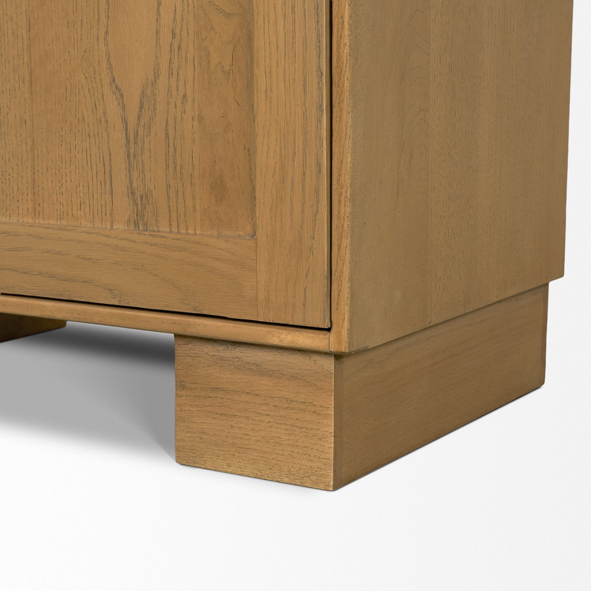 Hawthorne Solid Oak Wood w/ Glass Curio Cabinet by Mercana at Eve Furniture