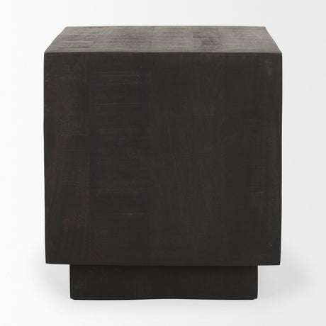 Hayden Dark Brown Wood End/Side Table by Mercana at Eve Furniture
